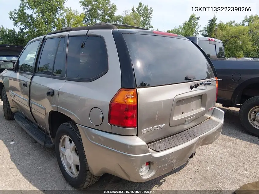 2002 GMC Envoy Sle VIN: 1GKDT13S222390266 Lot: 45627354
