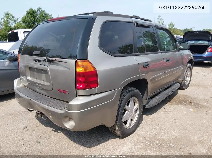 2002 GMC Envoy Sle VIN: 1GKDT13S222390266 Lot: 45627354