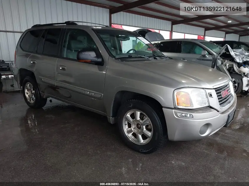 2002 GMC Envoy Slt VIN: 1GKDT13S922121648 Lot: 45636893