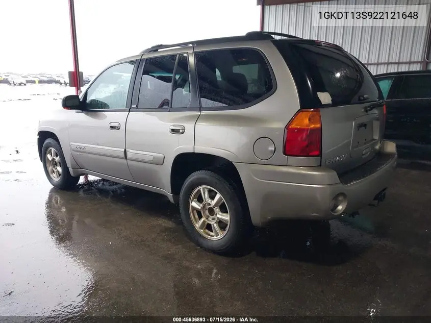 2002 GMC Envoy Slt VIN: 1GKDT13S922121648 Lot: 45636893