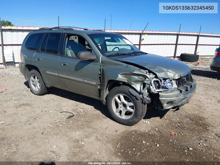 2003 GMC Envoy Slt VIN: 1GKDS13S632345450 Lot: 45090786