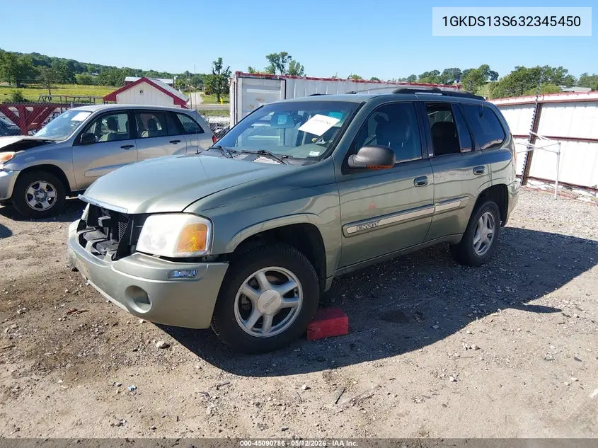 2003 GMC Envoy Slt VIN: 1GKDS13S632345450 Lot: 45090786