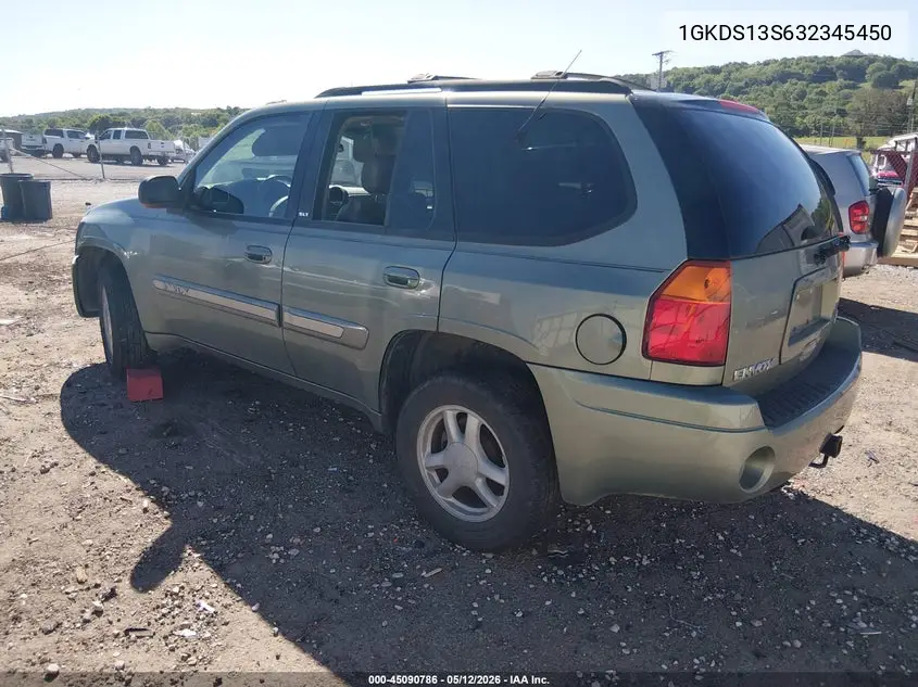 2003 GMC Envoy Slt VIN: 1GKDS13S632345450 Lot: 45090786