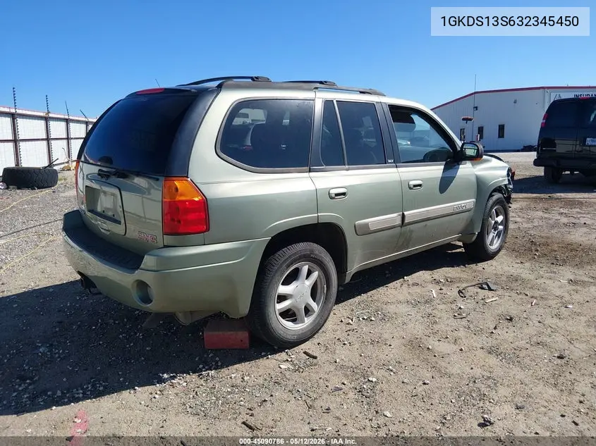 2003 GMC Envoy Slt VIN: 1GKDS13S632345450 Lot: 45090786