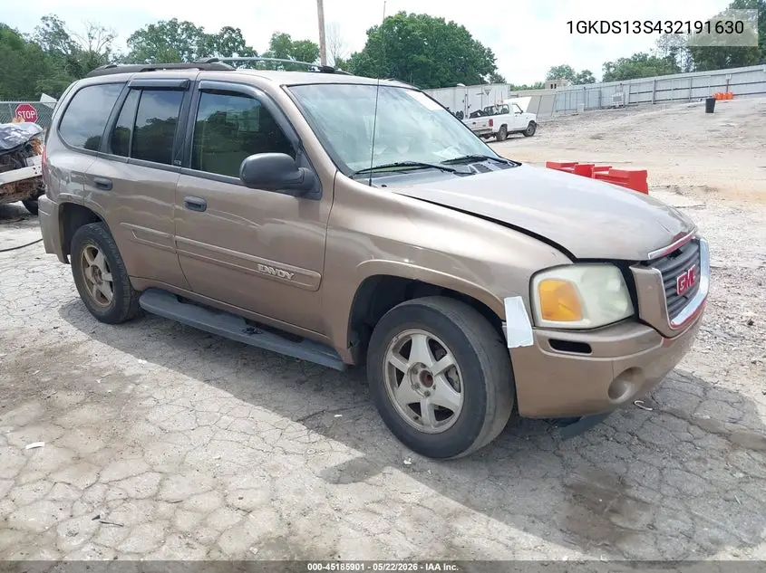 2003 GMC Envoy Sle VIN: 1GKDS13S432191630 Lot: 45185901