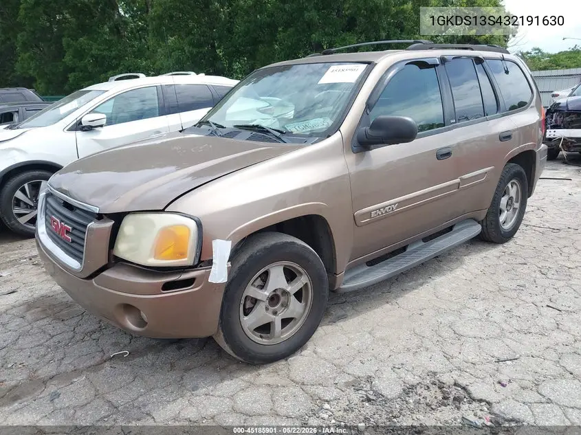 2003 GMC Envoy Sle VIN: 1GKDS13S432191630 Lot: 45185901