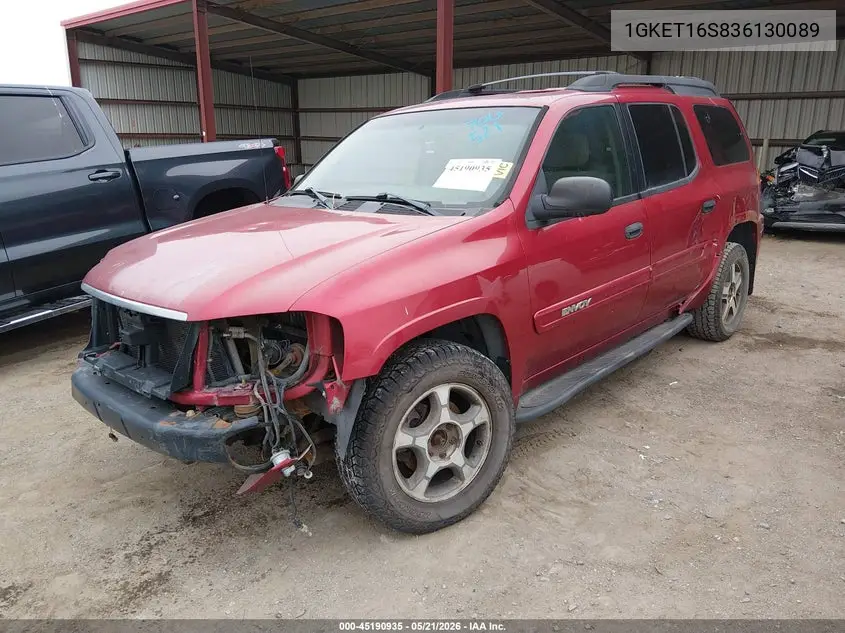 2003 GMC Envoy Xl Sle VIN: 1GKET16S836130089 Lot: 45190935