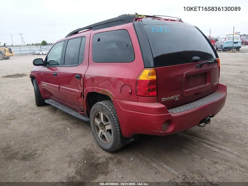 2003 GMC Envoy Xl Sle VIN: 1GKET16S836130089 Lot: 45190935