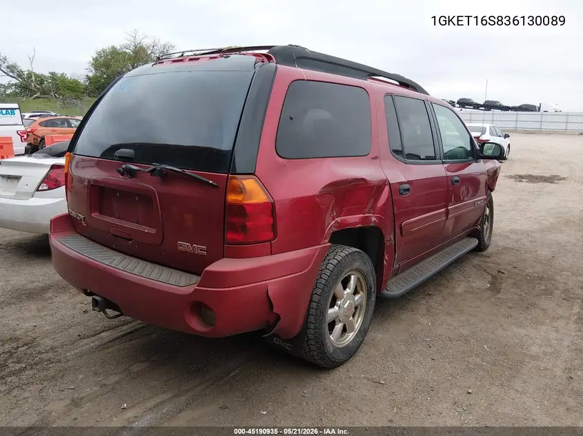 2003 GMC Envoy Xl Sle VIN: 1GKET16S836130089 Lot: 45190935