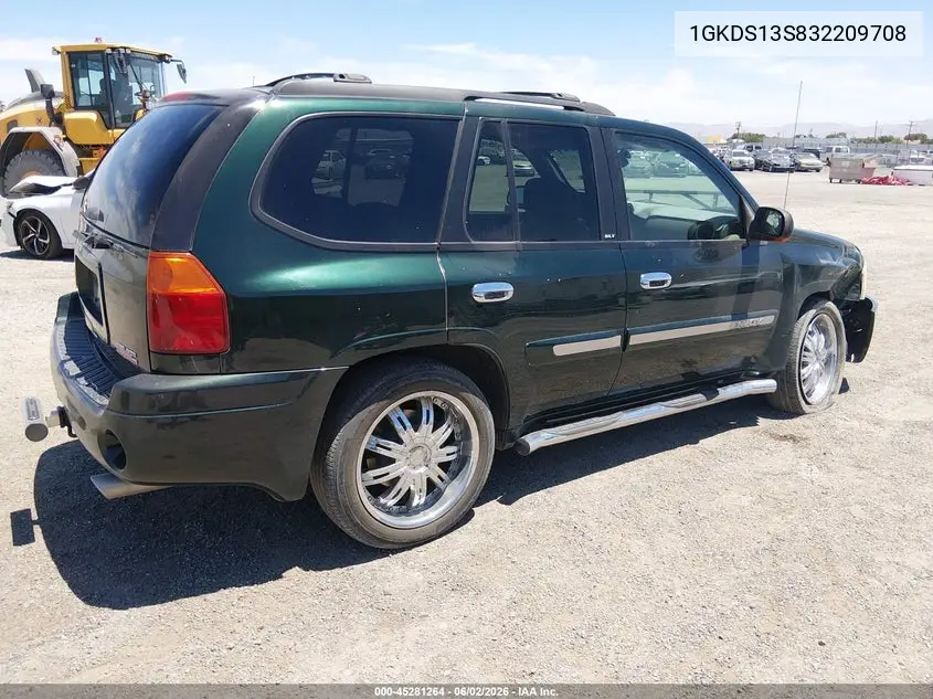 2003 GMC Envoy Slt VIN: 1GKDS13S832209708 Lot: 45281264