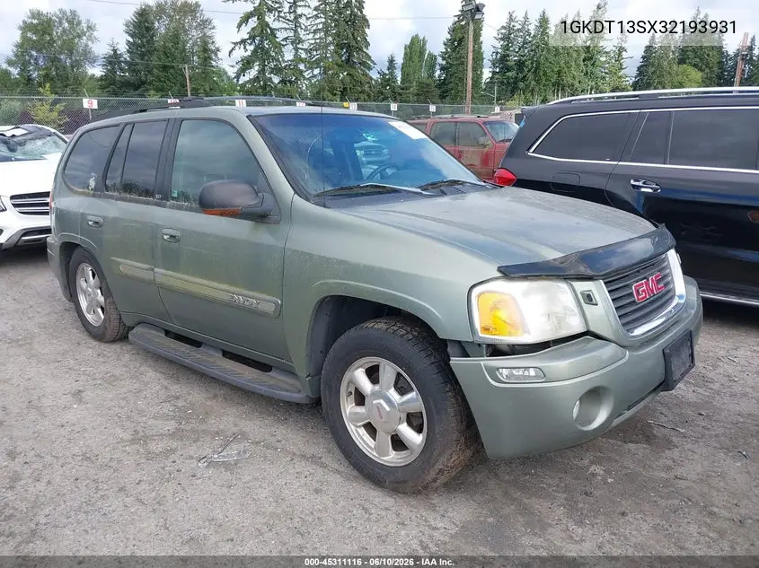 2003 GMC Envoy Slt VIN: 1GKDT13SX32193931 Lot: 45311116
