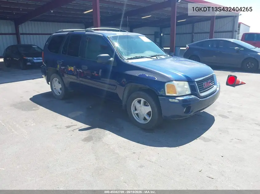 2003 GMC Envoy Sle VIN: 1GKDT13S432404265 Lot: 45382709