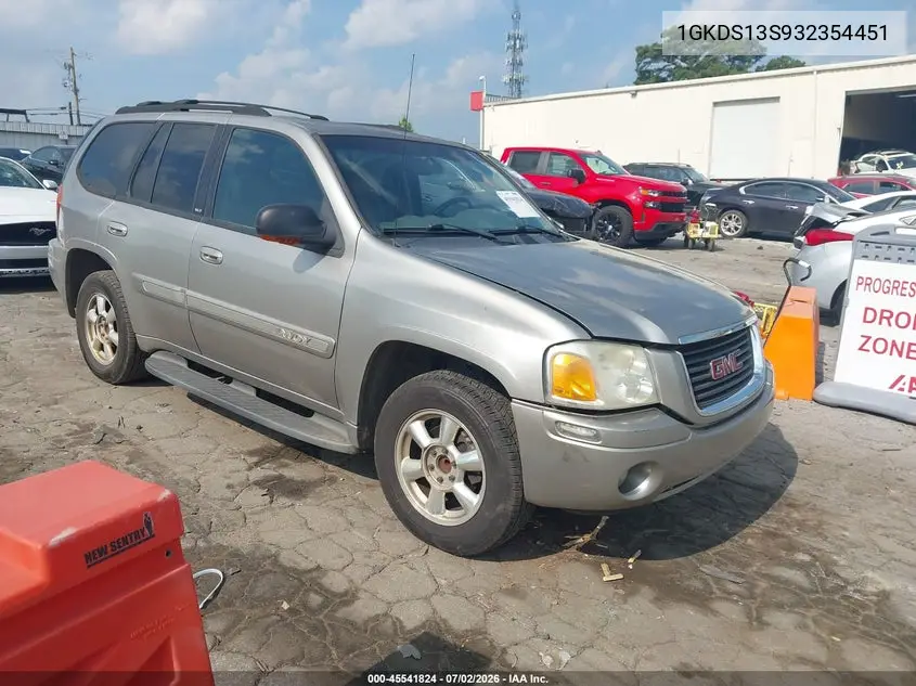 2003 GMC Envoy Slt VIN: 1GKDS13S932354451 Lot: 45541824