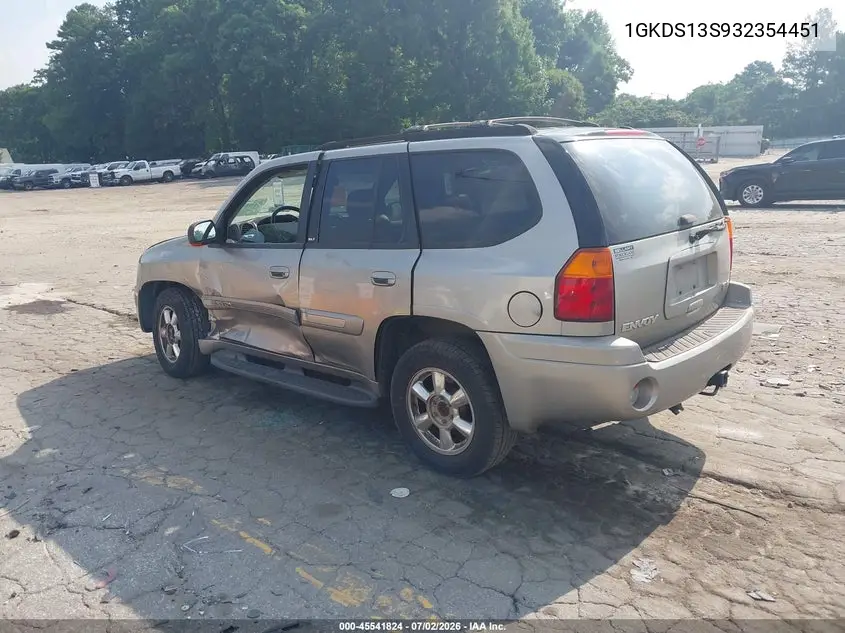 2003 GMC Envoy Slt VIN: 1GKDS13S932354451 Lot: 45541824