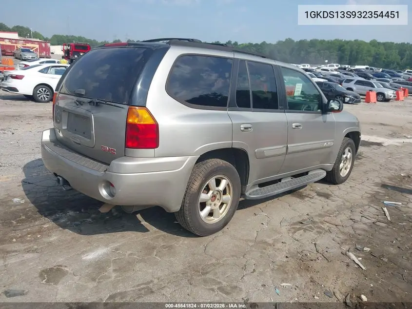 2003 GMC Envoy Slt VIN: 1GKDS13S932354451 Lot: 45541824