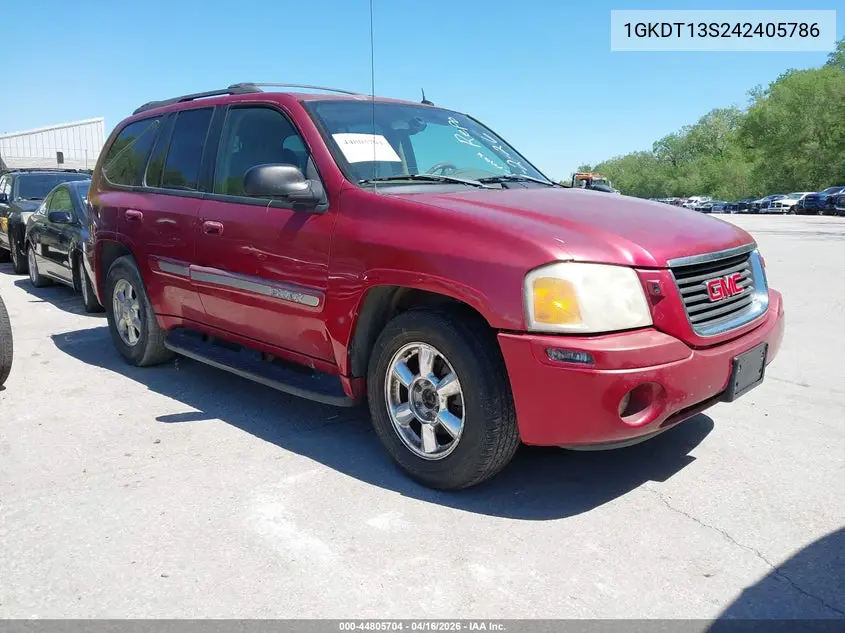 2004 GMC Envoy Slt VIN: 1GKDT13S242405786 Lot: 44805704