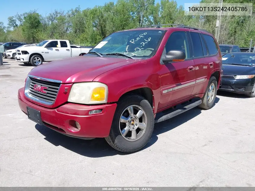 2004 GMC Envoy Slt VIN: 1GKDT13S242405786 Lot: 44805704