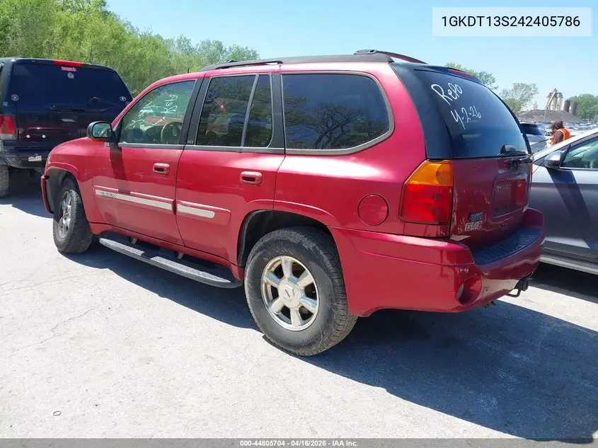 2004 GMC Envoy Slt VIN: 1GKDT13S242405786 Lot: 44805704