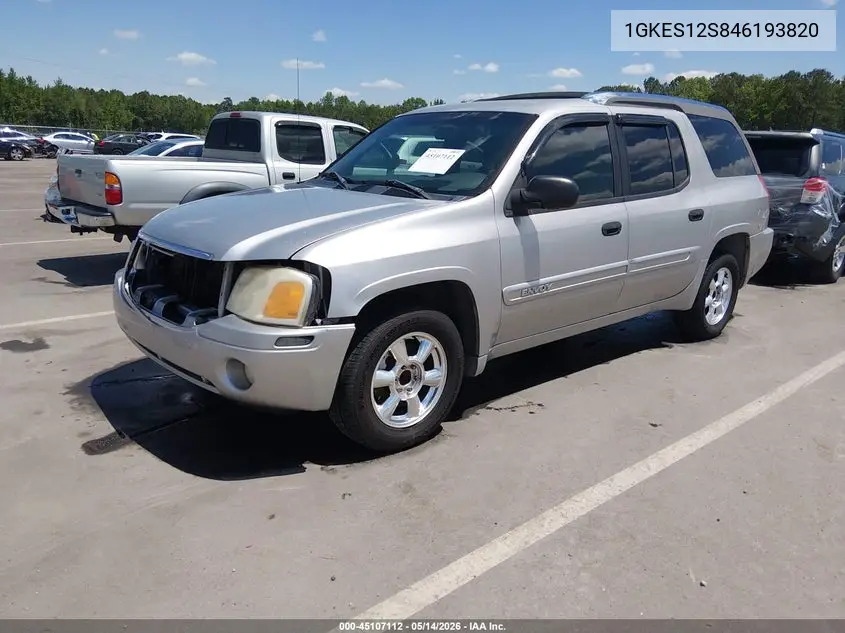 2004 GMC Envoy Xuv Sle VIN: 1GKES12S846193820 Lot: 45107112