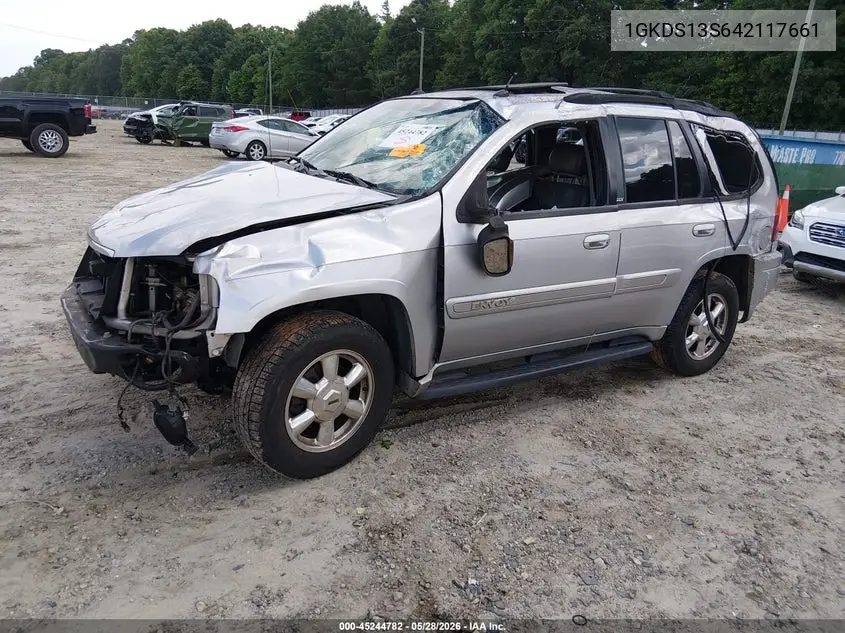 2004 GMC Envoy Slt VIN: 1GKDS13S642117661 Lot: 45244782
