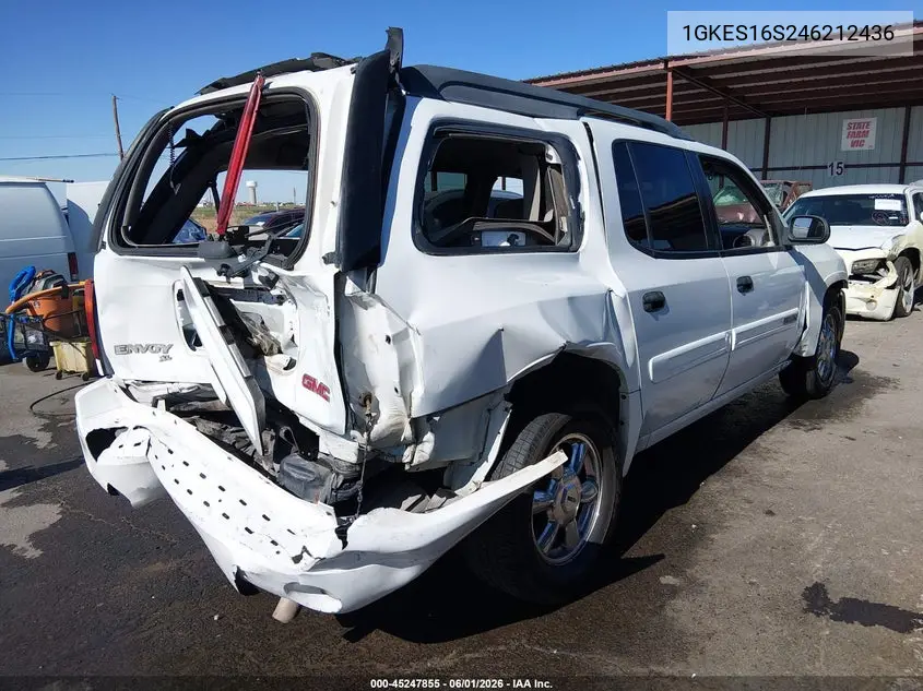 2004 GMC Envoy Xl Sle VIN: 1GKES16S246212436 Lot: 45247855