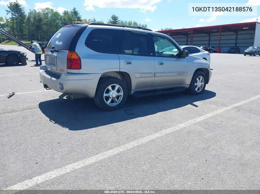 2004 GMC Envoy Slt VIN: 1GKDT13S042188576 Lot: 45251375