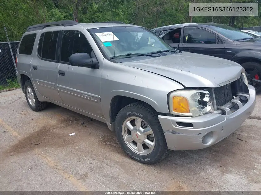 2004 GMC Envoy Xl Sle VIN: 1GKES16S346123362 Lot: 45265635