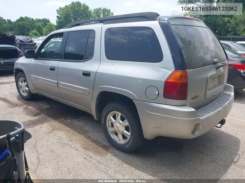 2004 GMC Envoy Xl Sle VIN: 1GKES16S346123362 Lot: 45265635