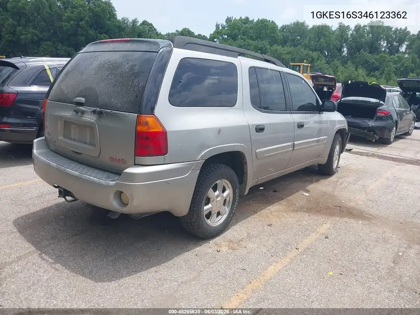 2004 GMC Envoy Xl Sle VIN: 1GKES16S346123362 Lot: 45265635