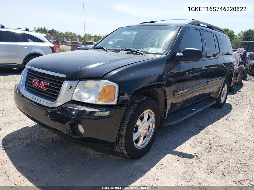 2004 GMC Envoy Xl Sle VIN: 1GKET16S746220822 Lot: 45301944