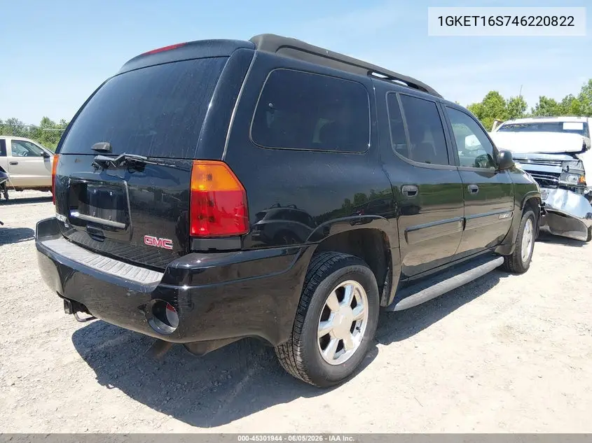 2004 GMC Envoy Xl Sle VIN: 1GKET16S746220822 Lot: 45301944