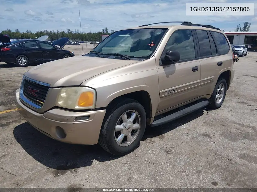 2004 GMC Envoy Sle VIN: 1GKDS13S542152806 Lot: 45311459