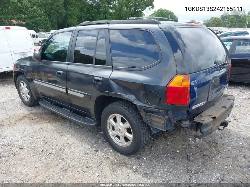 2004 GMC Envoy Slt VIN: 1GKDS13S242165111 Lot: 45412791