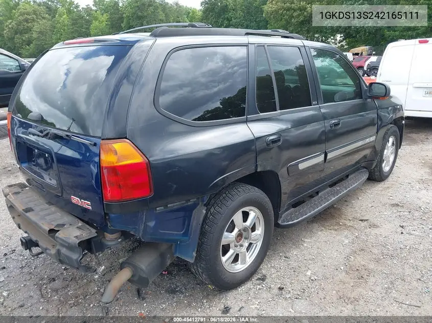 2004 GMC Envoy Slt VIN: 1GKDS13S242165111 Lot: 45412791