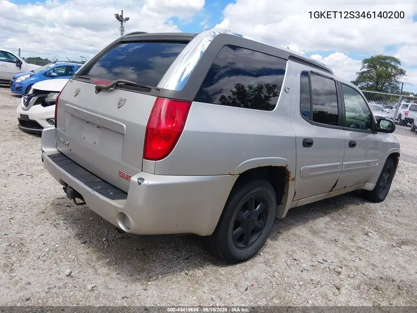2004 GMC Envoy Xuv Sle VIN: 1GKET12S346140200 Lot: 45419686