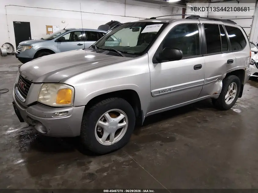 2004 GMC Envoy Sle VIN: 1GKDT13S442108681 Lot: 45467270