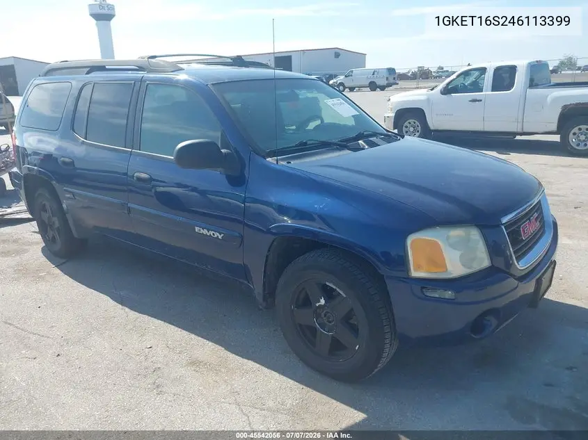 2004 GMC Envoy Xl Sle VIN: 1GKET16S246113399 Lot: 45542056