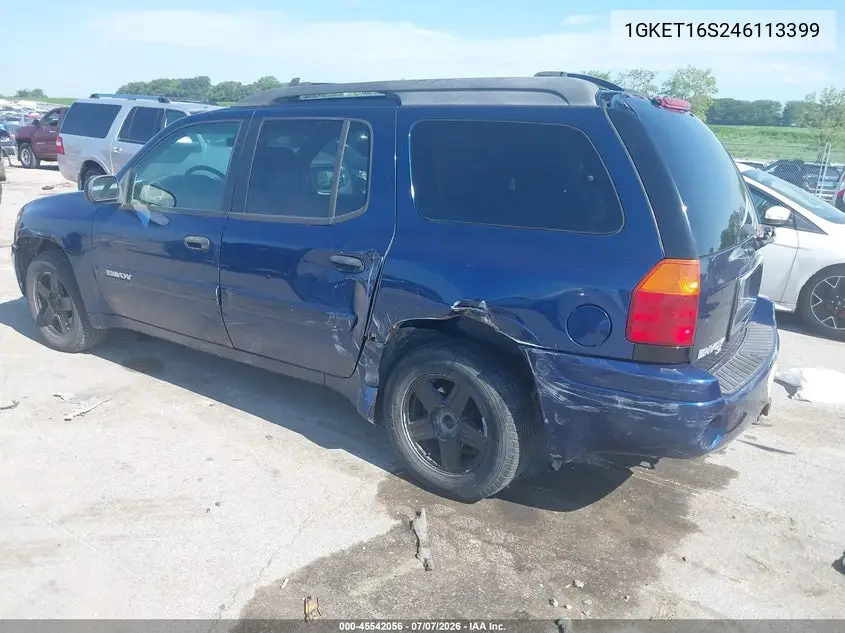 2004 GMC Envoy Xl Sle VIN: 1GKET16S246113399 Lot: 45542056