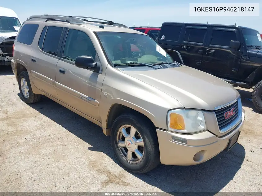 2004 GMC Envoy Xl Sle VIN: 1GKES16P946218147 Lot: 45556001