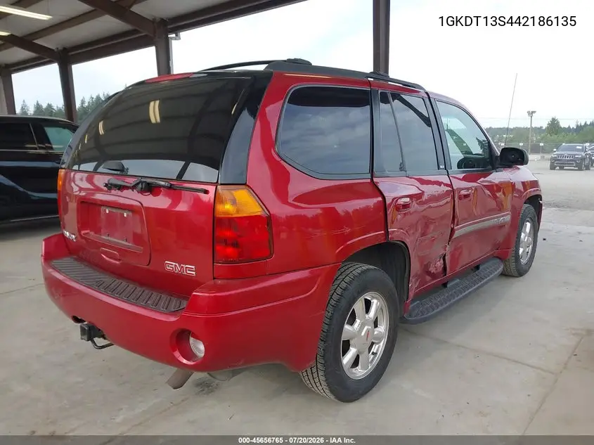 2004 GMC Envoy Slt VIN: 1GKDT13S442186135 Lot: 45656765