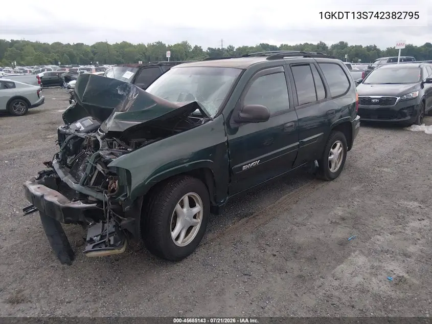2004 GMC Envoy Sle VIN: 1GKDT13S742382795 Lot: 45685143