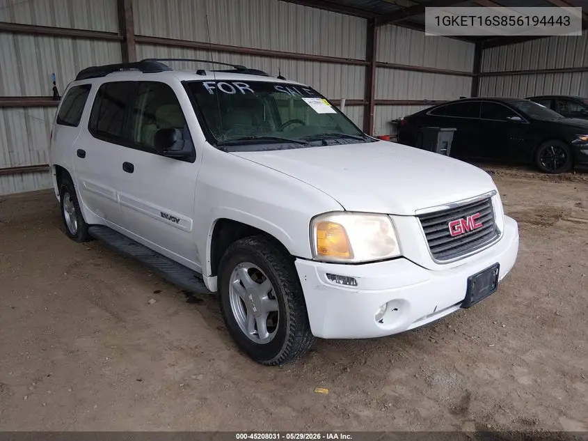 2005 GMC Envoy Xl Sle VIN: 1GKET16S856194443 Lot: 45208031