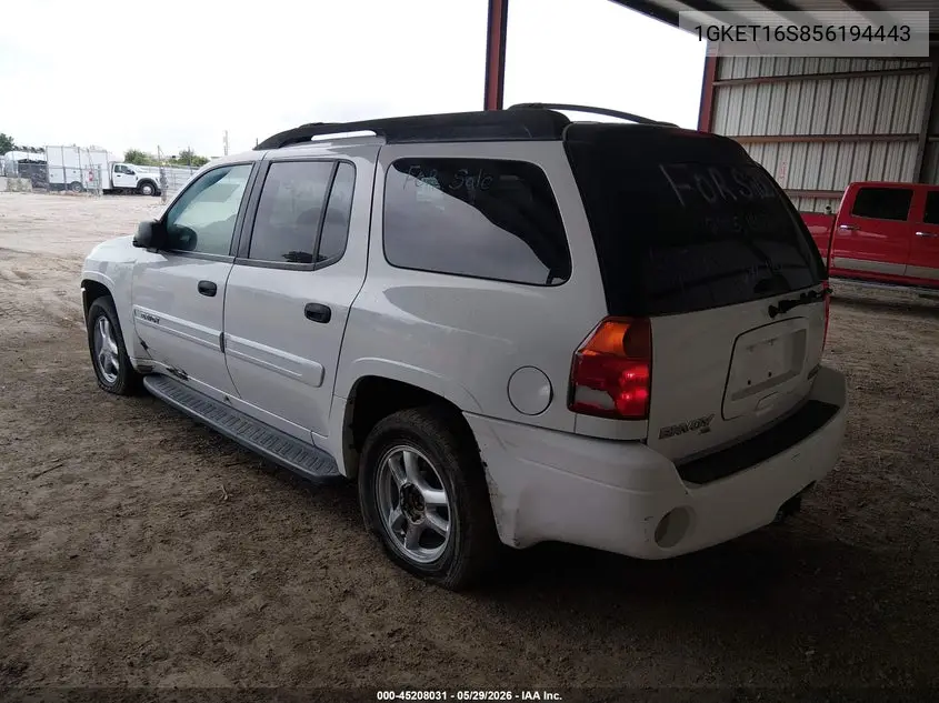 2005 GMC Envoy Xl Sle VIN: 1GKET16S856194443 Lot: 45208031