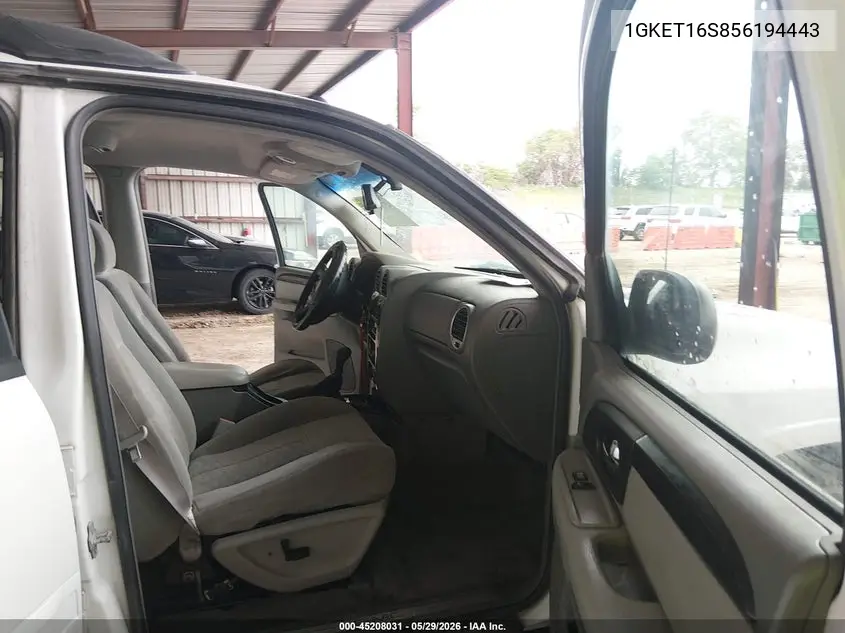 2005 GMC Envoy Xl Sle VIN: 1GKET16S856194443 Lot: 45208031