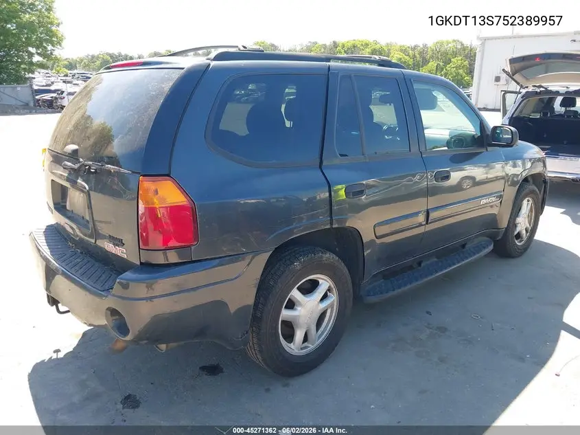 2005 GMC Envoy Sle VIN: 1GKDT13S752389957 Lot: 45271362