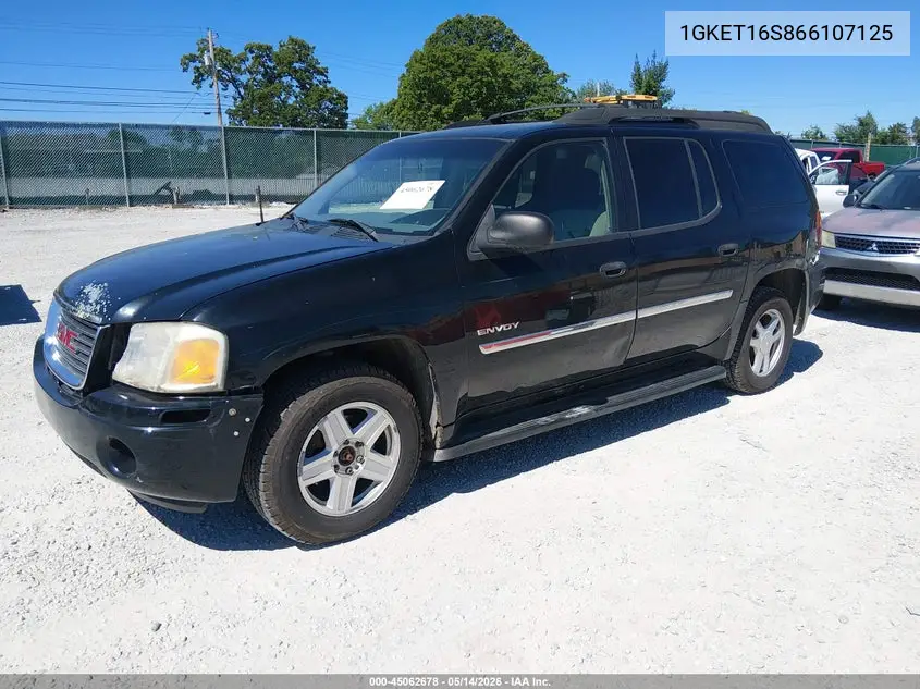 2006 GMC Envoy Xl Sle VIN: 1GKET16S866107125 Lot: 45062678