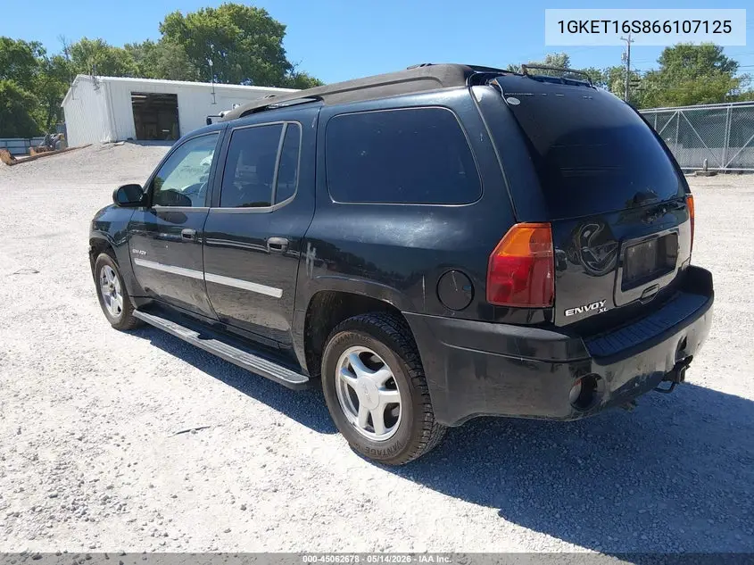 2006 GMC Envoy Xl Sle VIN: 1GKET16S866107125 Lot: 45062678