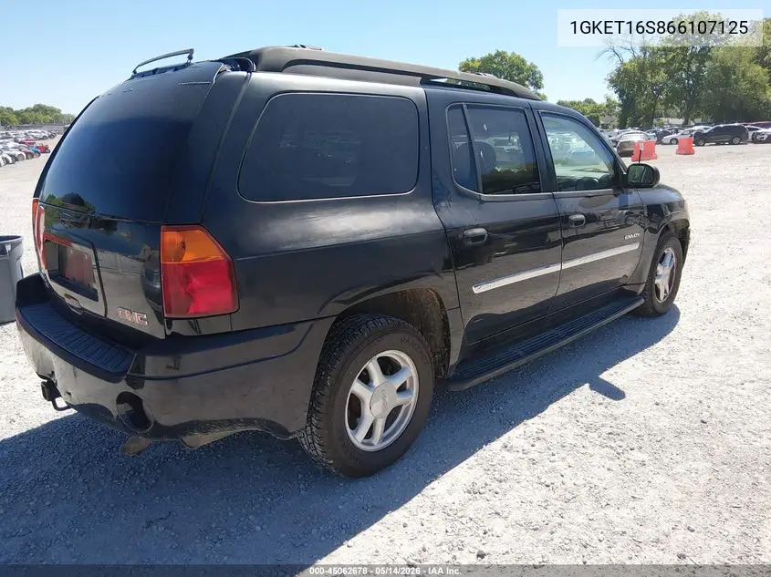 2006 GMC Envoy Xl Sle VIN: 1GKET16S866107125 Lot: 45062678