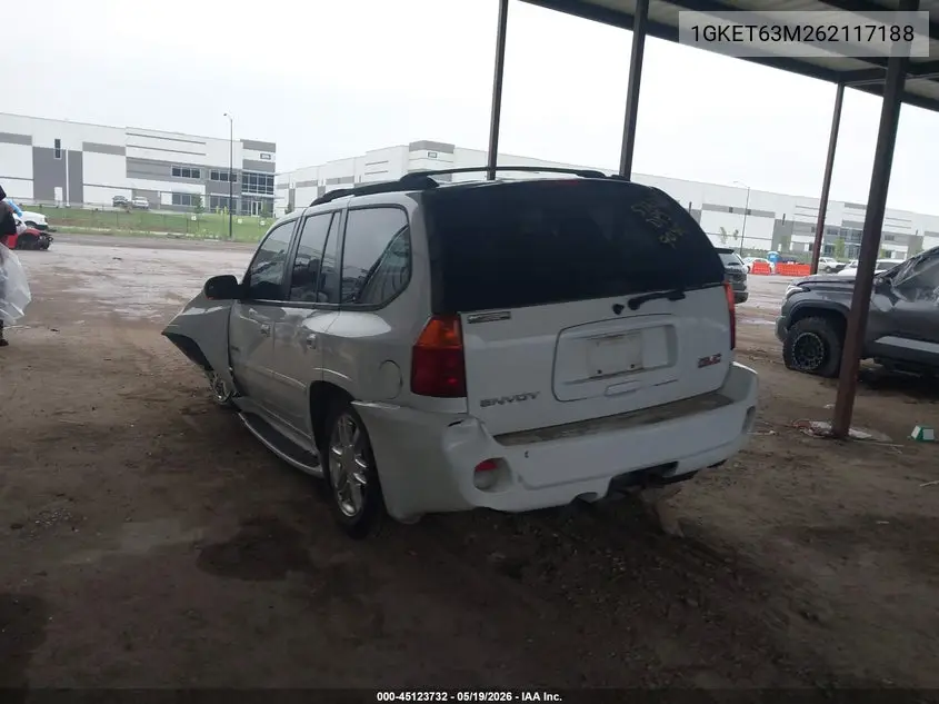 2006 GMC Envoy Denali VIN: 1GKET63M262117188 Lot: 45123732