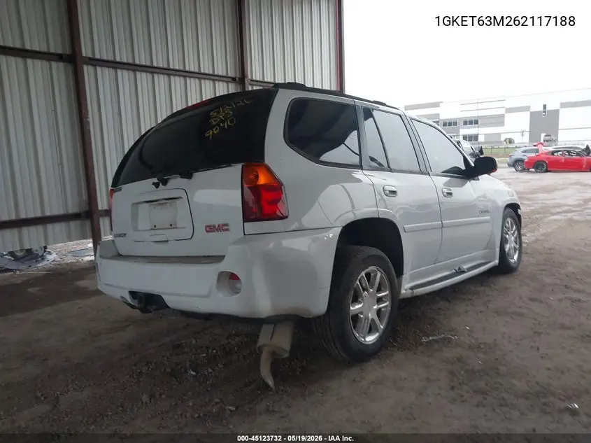 2006 GMC Envoy Denali VIN: 1GKET63M262117188 Lot: 45123732